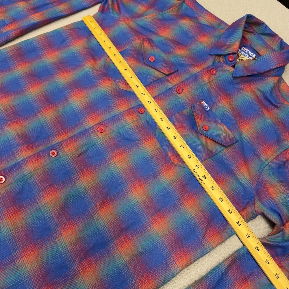 Dixxon Flannel Co Chucky Shirt Mens Plaid Button Down Biker Colorful Horror - Picture 6 of 7